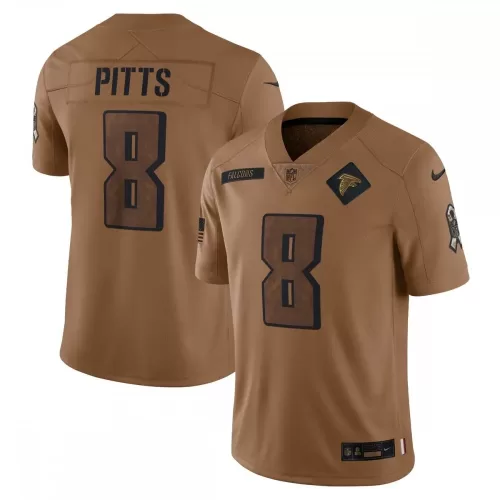 Atlanta Falcons Kyle Pitts Nike 2023 Salute To Service Limited Brown Jersey