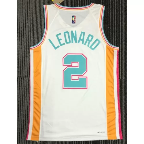 San Antonio Spurs Kawhi Leonard #2 Nike White City Edition Swingman Jersey 2021/22