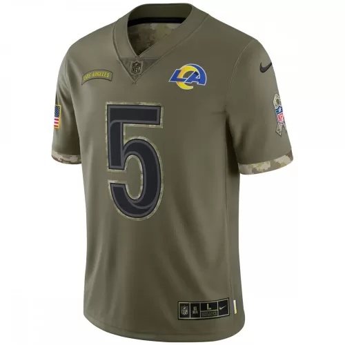 Jalen Ramsey Los Angeles Rams Nike 2022 Salute To Service Limited Jersey - Olive Green