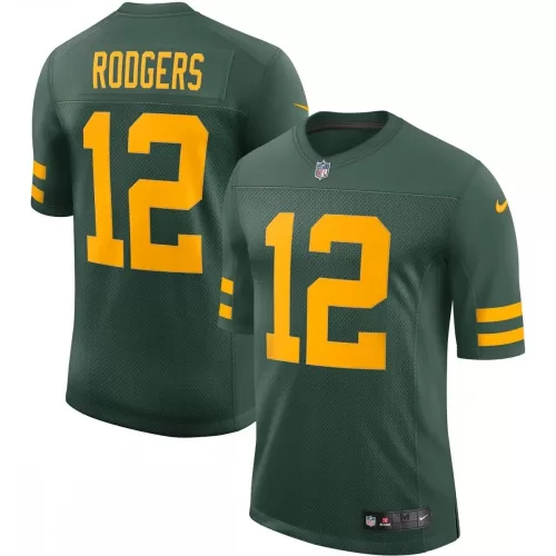 Official NFL Apparel: Green Bay Packers Aaron Rodgers Nike Alternate Vapor Limited Player Jersey