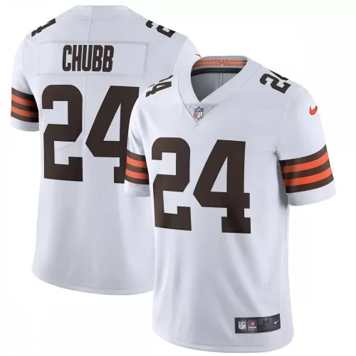 Nick Chubb Cleveland Browns Nike White Vapor Limited Jersey: Buy Now