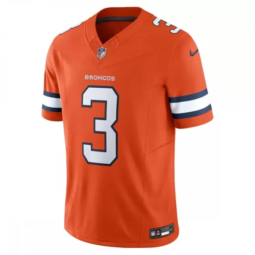 Denver Broncos Russell Wilson Nike Vapor F.U.S.E. Limited Jersey in Orange Color