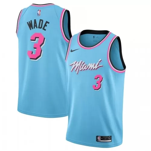 Nike Blue 2019/20 City Edition Dwyane Wade #3 Miami Heat Men's Swingman Jersey