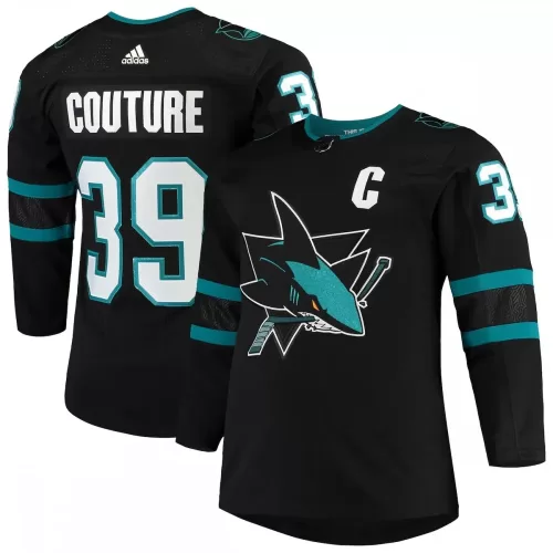 San Jose Sharks Logan Couture adidas Black Alternate Authentic Player Jersey