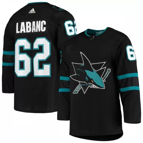 San Jose Sharks Kevin Labanc Alternate Authentic Jersey - Black by adidas