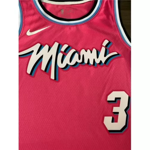 Miami Heat Dwyane Wade #3 Pink City Edition Swingman Jersey 2019-2020 for Men