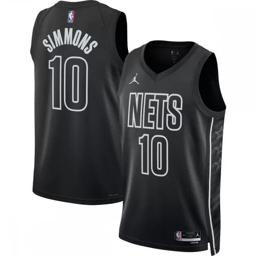 Ben Simmons Brooklyn Nets Jordan Brand 2022/23 Black Statement Edition Swingman Jersey