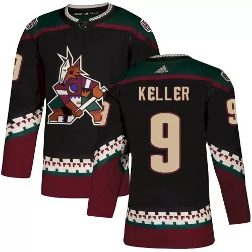 Arizona Coyotes Clayton Keller #9 Men's Black Alternate Authentic Jersey - adidas