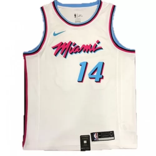 Men's NBA Miami Heat Tyler Herro #14 White Swingman Jersey - City Edition 2019-2020