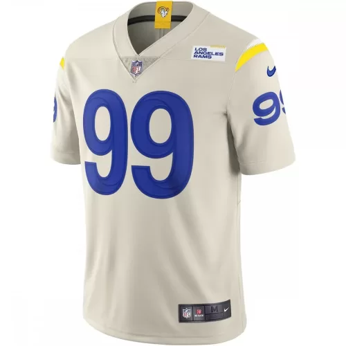 Los Angeles Rams Aaron Donald Nike Vapor Limited Jersey in Bone Color