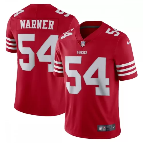 Official NFL Apparel: Fred Warner San Francisco 49ers Nike Vapor Limited Scarlet Jersey