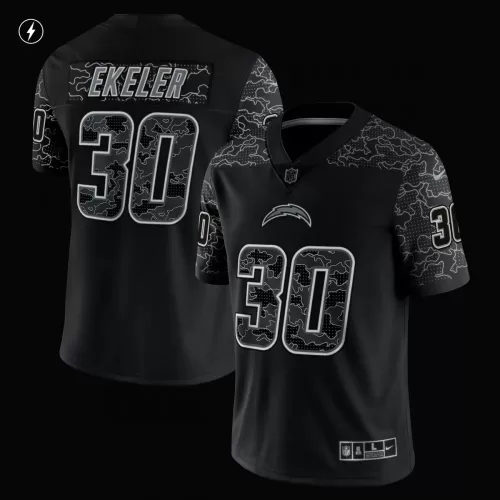 Austin Ekeler Los Angeles Chargers Nike Reflective Limited Black Jersey