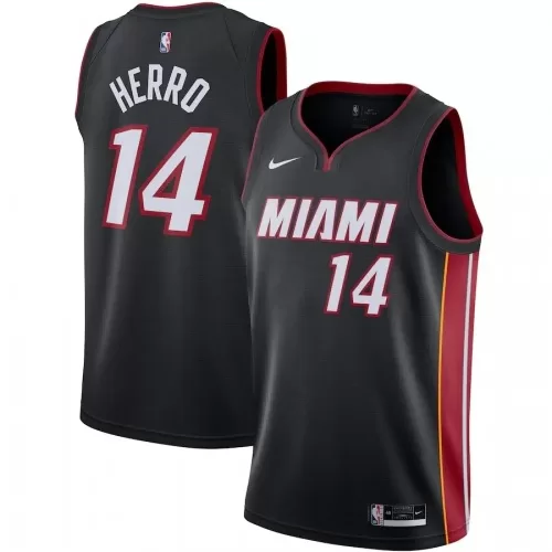 Nike Men's Miami Heat Tyler Herro #14 202021 Swingman Jersey - Black Icon Edition