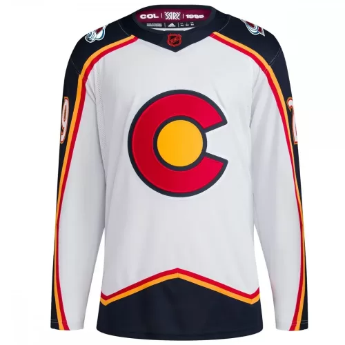 Nathan MacKinnon Colorado Avalanche Reverse Retro 2.0 Authentic Player White Jersey by adidas