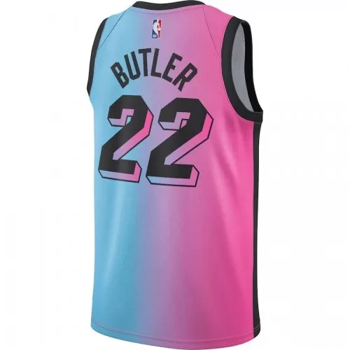 Jimmy Butler Miami Heat #22 Blue and Pink 2020-2021 City Edition Swingman Jersey - Shop Now