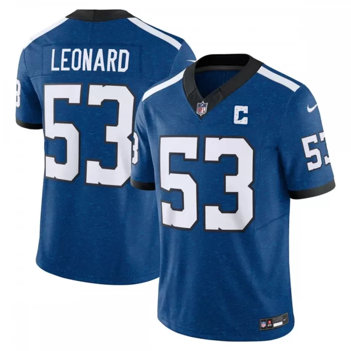 Indianapolis Colts Shaquille Leonard Nike Vapor F.U.S.E. Limited Jersey in Blue Color