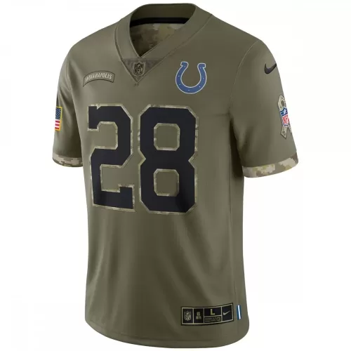 Jonathan Taylor Indianapolis Colts Salute To Service Limited Jersey 2022 - Olive | Official NFL Gear