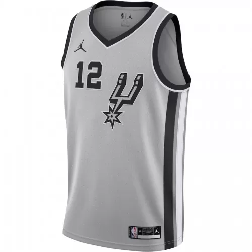 San Antonio Spurs LaMarcus Aldridge #12 Jordan Silver Swingman Jersey