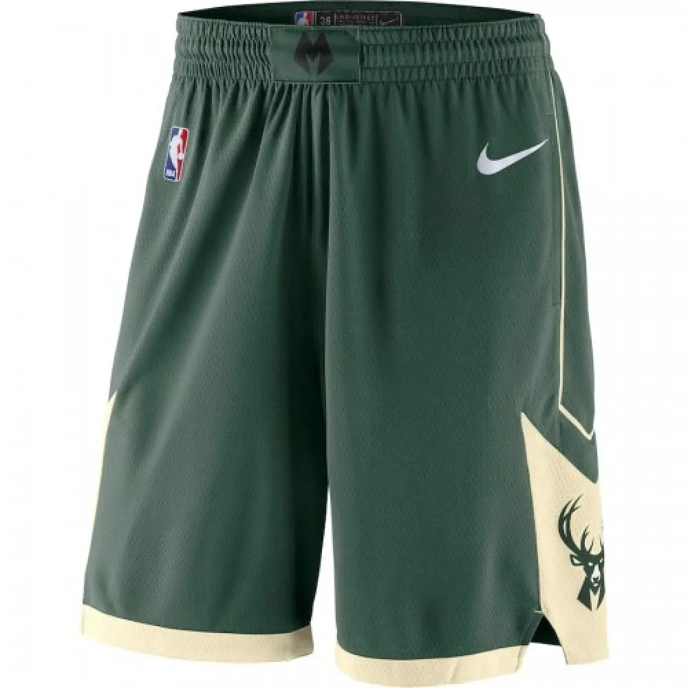 Men's Milwaukee Bucks Nike Green 2019/20 Icon Edition Swingman Shorts for Sale