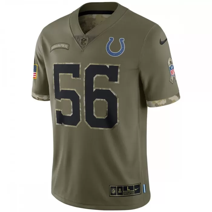 2022 Indianapolis Colts Quenton Nelson Salute To Service Limited Olive Jersey