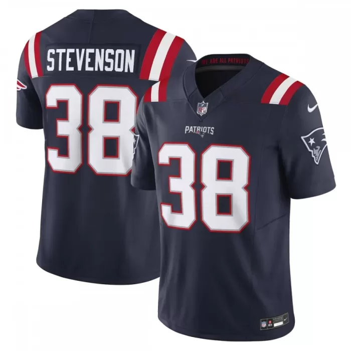 New England Patriots Rhamondre Stevenson Navy Nike Vapor F.U.S.E. Limited Jersey