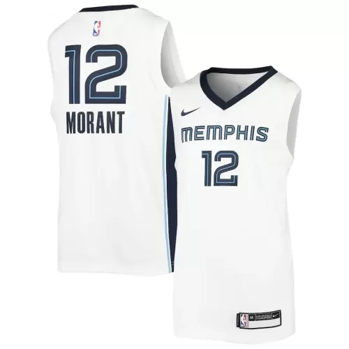 2020/21 Association Edition Men's White Nike Swingman Jersey - Ja Morant Memphis Grizzlies