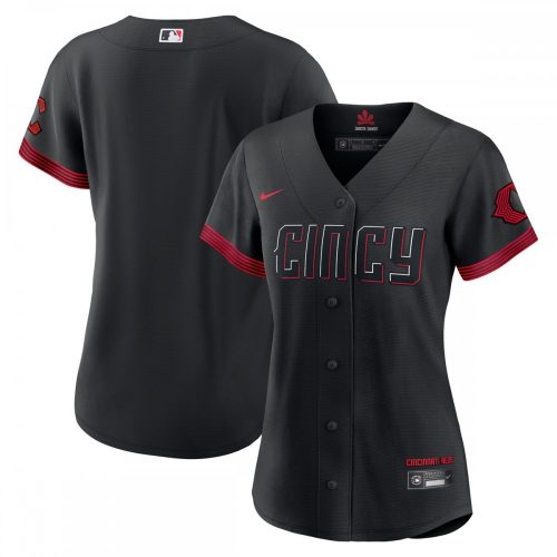 2023 Cincinnati Reds Women's City Connect Black Replica Jersey by Nike