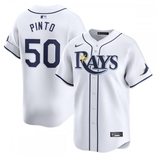 Nike Rene Pinto Tampa Bay Rays White Home Limited Player Jersey