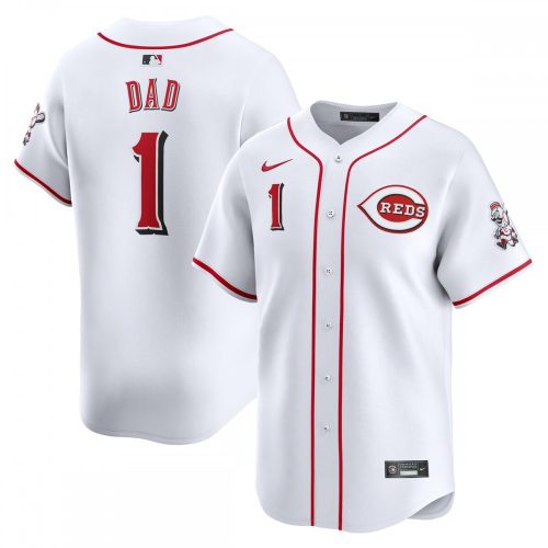 Cincinnati Reds Nike #1 Dad Home Limited White Jersey