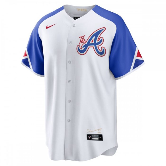 Atlanta Braves Nike 2023 City Connect Hank Aaron Replica Player Jersey - White: Buy Now!