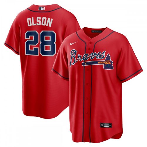 Atlanta Braves Matt Olson Nike Red Alternate Replica Player Jersey