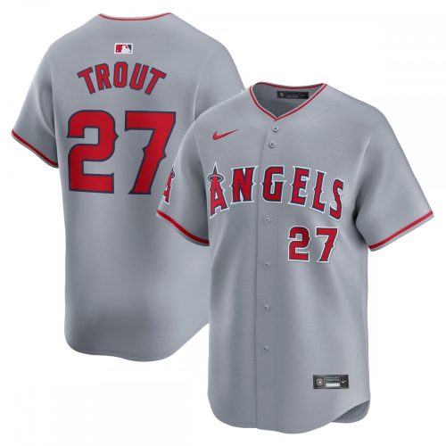 Los Angeles Angels Mike Trout Gray Nike Limited Player Jersey - Best Deals & Discounts