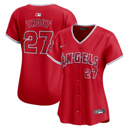 Los Angeles Angels Mike Trout Nike Red Alternate Limited Women's Player Jersey