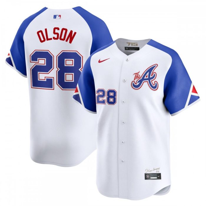 Atlanta Braves Matt Olson Nike City Connect White Limited Player Jersey