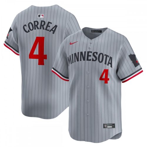 Minnesota Twins Carlos Correa Nike Road Limited Player Gray Jersey