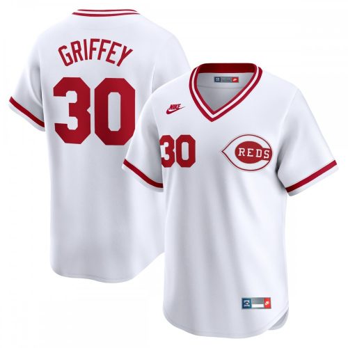 Cincinnati Reds Ken Griffey Nike Throwback Cooperstown Limited White Jersey