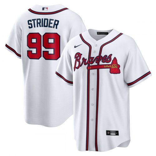 White Spencer Strider Atlanta Braves Nike Replica Player Jersey