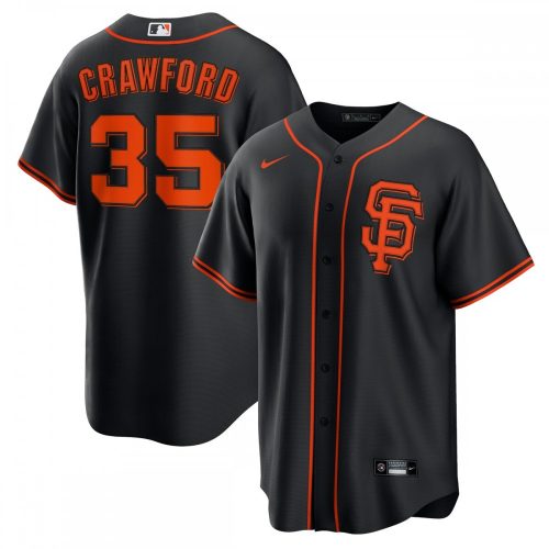 San Francisco Giants Brandon Crawford Nike Black Alternate Player Jersey - Replica