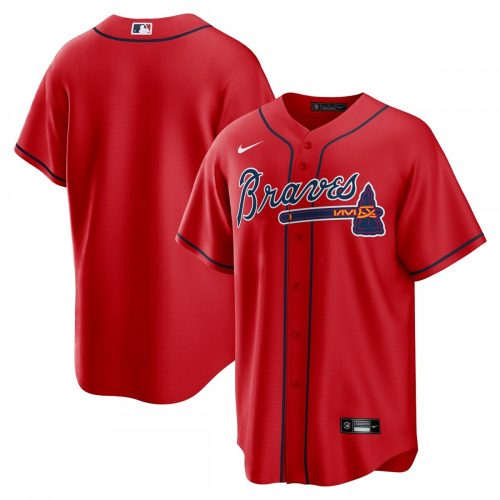 Atlanta Braves Red Nike Replica Alternate Team Jersey