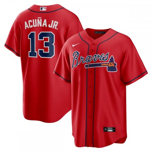 Ronald Acuna Jr. Atlanta Braves Nike Red Alternate Player Jersey - Replica Version