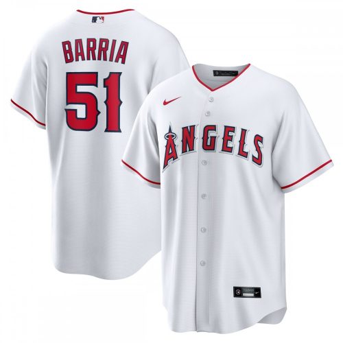 Jaime Barría Los Angeles Angels Nike White Home Replica Player Jersey