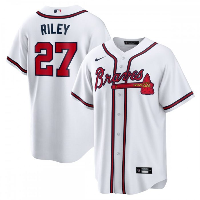 Atlanta Braves Austin Riley White Nike Home Replica Player Jersey