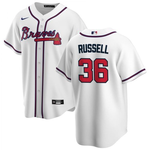 Atlanta Braves Men's James Russell #36 White Home 2020 Replica Player Jersey