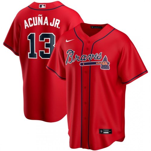 Atlanta Braves Ronald Acuña Jr. #13 Red 2020 Player Jersey - Buy Now for Great Deals!