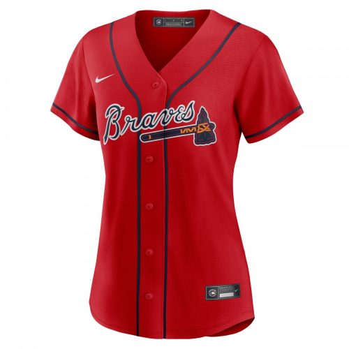 Atlanta Braves Women's Red Alternate Nike Team Jersey - Top Choice for Female Fans