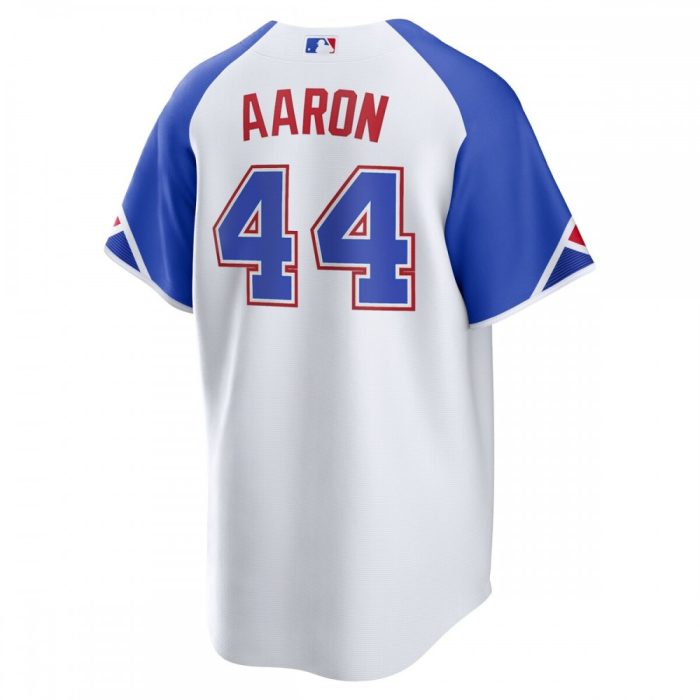 Atlanta Braves Nike 2023 City Connect Hank Aaron Replica Player Jersey - White: Buy Now!