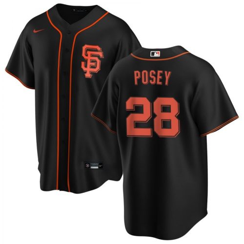 Nike Black Alternate 2020 Buster Posey #28 Jersey - San Francisco Giants