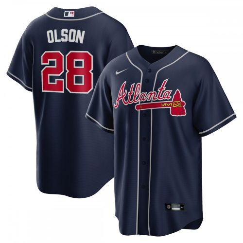 Matt Olson Atlanta Braves Nike Navy Alternate Replica Player Jersey