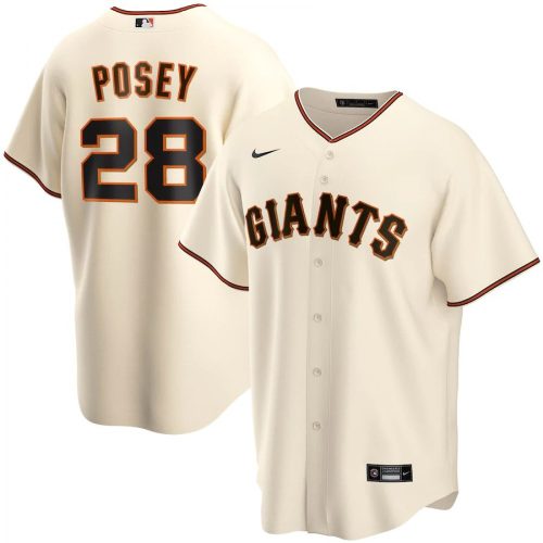 Nike Men's Buster Posey #28 Cream Home 2020 Jersey for San Francisco Giants