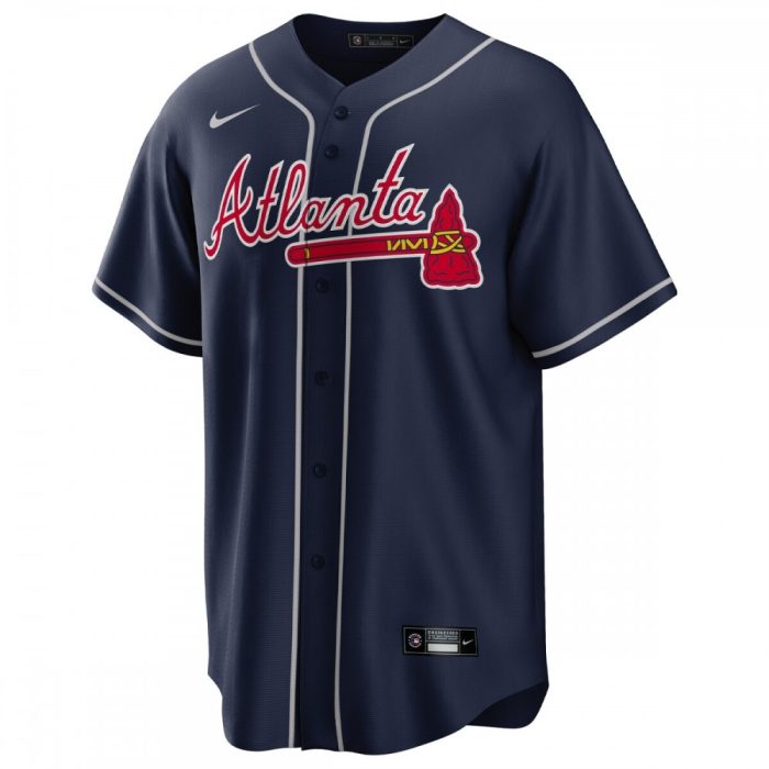 Atlanta Braves Eddie Rosario Navy Nike Alternate Replica Player Jersey